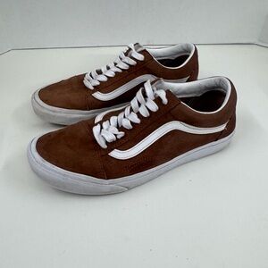 Vans Old Skool Eco Dry HEIQ Brown Pig Suede Water Repellent Tech sz M9.5/W11